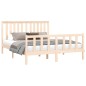 vidaXL Estructura de cama con cabecero madera maciza pino 160x200 cm vidaXL Estructura de cama con cabecero madera maciza pino 160x200 cm