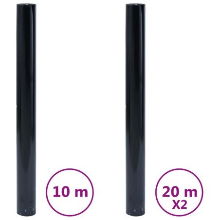 vidaXL Láminas de ventana esmerilada 3 uds PVC negro