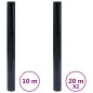 vidaXL Láminas de ventana esmerilada 3 uds PVC negro