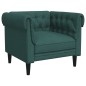 vidaXL Sillón Chesterfield de tela verde oscuro vidaXL Sillón Chesterfield de tela verde oscuro