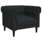 vidaXL Sillón Chesterfield de tela negro vidaXL Sillón Chesterfield de tela negro