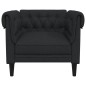vidaXL Sillón Chesterfield de tela negro vidaXL Sillón Chesterfield de tela negro