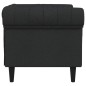 vidaXL Sillón Chesterfield de tela negro vidaXL Sillón Chesterfield de tela negro