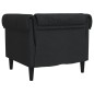 vidaXL Sillón Chesterfield de tela negro vidaXL Sillón Chesterfield de tela negro