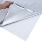 vidaXL Películas solares estáticas efecto reflectante 3 uds plateado