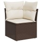 vidaXL Set de sofás de jardín 9 pzas y cojines ratán sintético marrón vidaXL Set de sofás de jardín 9 pzas y cojines ratán sintético marrón