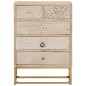 vidaXL Cómoda madera maciza de mango y hierro 55x30x76 cm vidaXL Cómoda madera maciza de mango y hierro 55x30x76 cm