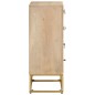 vidaXL Cómoda madera maciza de mango y hierro 55x30x76 cm vidaXL Cómoda madera maciza de mango y hierro 55x30x76 cm