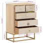 vidaXL Cómoda madera maciza de mango y hierro 55x30x76 cm vidaXL Cómoda madera maciza de mango y hierro 55x30x76 cm