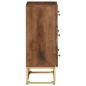 vidaXL Cómoda madera maciza de mango y hierro 55x30x76 cm vidaXL Cómoda madera maciza de mango y hierro 55x30x76 cm