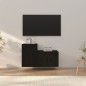 vidaXL Set de muebles para TV 2 piezas madera contrachapada negro vidaXL Set de muebles para TV 2 piezas madera contrachapada negro