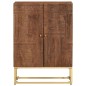 vidaXL Aparador de hierro y madera maciza de mango 55x30x76 cm vidaXL Aparador de hierro y madera maciza de mango 55x30x76 cm
