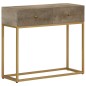 vidaXL Mesa consola madera maciza de mango y hierro 90x30x76 cm