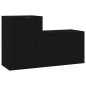 vidaXL Set de muebles para TV 2 piezas madera contrachapada negro vidaXL Set de muebles para TV 2 piezas madera contrachapada negro