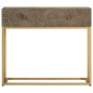 vidaXL Mesa consola madera maciza de mango y hierro 90x30x76 cm