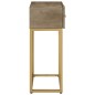 vidaXL Mesa consola madera maciza de mango y hierro 90x30x76 cm