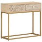 vidaXL Mesa consola madera maciza de mango y hierro 90x30x76 cm vidaXL Mesa consola madera maciza de mango y hierro 90x30x76 cm