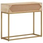 vidaXL Mesa consola madera maciza de mango y hierro 90x30x76 cm vidaXL Mesa consola madera maciza de mango y hierro 90x30x76 cm