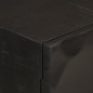 vidaXL Aparador de hierro y madera maciza de mango negro 55x30x76 cm