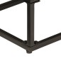 vidaXL Aparador de hierro y madera maciza de mango negro 55x30x76 cm