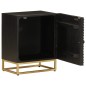 vidaXL Mesita de noche madera maciza mango y hierro negro 40x30x50 cm vidaXL Mesita de noche madera maciza mango y hierro negro 40x30x50 cm