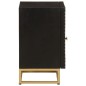 vidaXL Mesita de noche madera maciza mango y hierro negro 40x30x50 cm vidaXL Mesita de noche madera maciza mango y hierro negro 40x30x50 cm