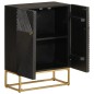 vidaXL Aparador de hierro y madera maciza de mango negro 55x30x76 cm vidaXL Aparador de hierro y madera maciza de mango negro 55x30x76 cm