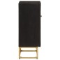 vidaXL Aparador de hierro y madera maciza de mango negro 55x30x76 cm vidaXL Aparador de hierro y madera maciza de mango negro 55x30x76 cm