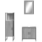 vidaXL Set de muebles de baño 3 pzas madera contrachapada gris sonoma vidaXL Set de muebles de baño 3 pzas madera contrachapada gris sonoma
