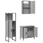 vidaXL Set de muebles de baño 3 pzas madera contrachapada gris sonoma vidaXL Set de muebles de baño 3 pzas madera contrachapada gris sonoma