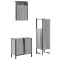 vidaXL Set de muebles de baño 3 pzas madera contrachapada gris sonoma vidaXL Set de muebles de baño 3 pzas madera contrachapada gris sonoma