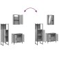 vidaXL Set de muebles de baño 3 pzas madera contrachapada gris sonoma vidaXL Set de muebles de baño 3 pzas madera contrachapada gris sonoma
