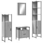 vidaXL Set de muebles de baño 4 pzas madera contrachapada gris sonoma vidaXL Set de muebles de baño 4 pzas madera contrachapada gris sonoma