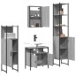 vidaXL Set de muebles de baño 4 pzas madera contrachapada gris sonoma vidaXL Set de muebles de baño 4 pzas madera contrachapada gris sonoma