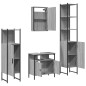 vidaXL Set de muebles de baño 4 pzas madera contrachapada gris sonoma vidaXL Set de muebles de baño 4 pzas madera contrachapada gris sonoma