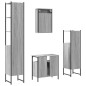 vidaXL Set de muebles de baño 4 pzas madera contrachapada gris sonoma vidaXL Set de muebles de baño 4 pzas madera contrachapada gris sonoma