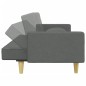 vidaXL Sofá cama de 2 plazas con almohadas y taburete tela gris oscuro vidaXL Sofá cama de 2 plazas con almohadas y taburete tela gris oscuro