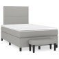 vidaXL Cama box spring con colchón tela gris claro 120x190 cm vidaXL Cama box spring con colchón tela gris claro 120x190 cm