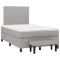 vidaXL Cama box spring con colchón tela gris claro 120x190 cm vidaXL Cama box spring con colchón tela gris claro 120x190 cm