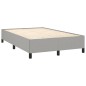 vidaXL Cama box spring con colchón tela gris claro 120x190 cm vidaXL Cama box spring con colchón tela gris claro 120x190 cm