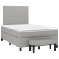 vidaXL Cama box spring con colchón tela gris claro 120x190 cm vidaXL Cama box spring con colchón tela gris claro 120x190 cm