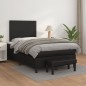 vidaXL Cama box spring con colchón cuero sintético negro 120x190 cm vidaXL Cama box spring con colchón cuero sintético negro 120x190 cm
