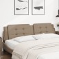 vidaXL Cabecero de cama acolchado cuero sintético capuchino 200 cm vidaXL Cabecero de cama acolchado cuero sintético capuchino 200 cm