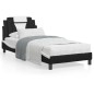 vidaXL Cama con colchón cuero sintético negro y blanco 80x200 cm vidaXL Cama con colchón cuero sintético negro y blanco 80x200 cm