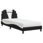 vidaXL Cama con colchón cuero sintético negro y blanco 80x200 cm vidaXL Cama con colchón cuero sintético negro y blanco 80x200 cm