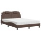 vidaXL Cama con colchón cuero sintético marrón 120x200 cm vidaXL Cama con colchón cuero sintético marrón 120x200 cm