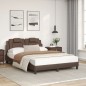 vidaXL Cama con colchón cuero sintético marrón 120x200 cm vidaXL Cama con colchón cuero sintético marrón 120x200 cm
