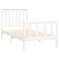 vidaXL Estructura de cama con cabecero madera de pino blanca 90x200 cm vidaXL Estructura de cama con cabecero madera de pino blanca 90x200 cm