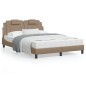 vidaXL Cama con colchón cuero sintético capuchino 120x200 cm