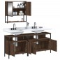 vidaXL Set de muebles baño 3 pzas madera contrachapada roble marrón vidaXL Set de muebles baño 3 pzas madera contrachapada roble marrón
